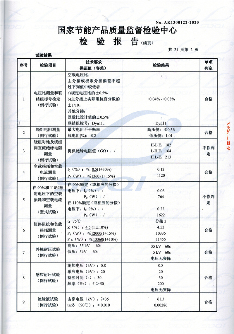 高低压试验报告-S11-1250信宜信宜信宜油浸式变压器-2.jpg